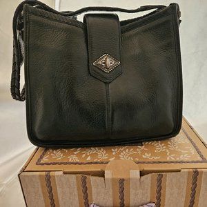 Brighton classic black leather purse in mint condition